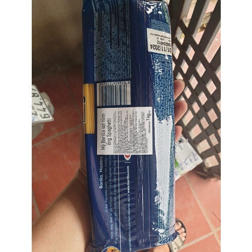Mỳ ý hiệu Barilla sợi hình ống cỡ số 5 Spaghetti túi nilon 1 kg nhập khẩu Italia