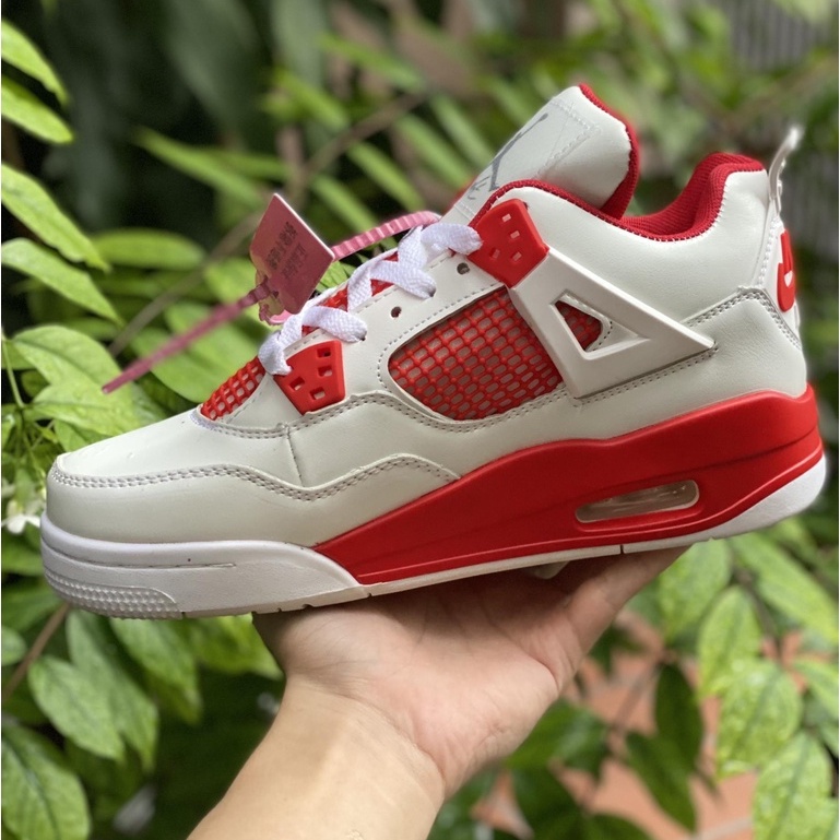 Giày Jordan 4 Fire Red High Quality Nam Nữ - Giày JD4 Thể Thao Bóng Rổ Trắng Đỏ [FREESHIP + HỘP GIÀY + HỘP BẢO VỆ] | BigBuy360 - bigbuy360.vn