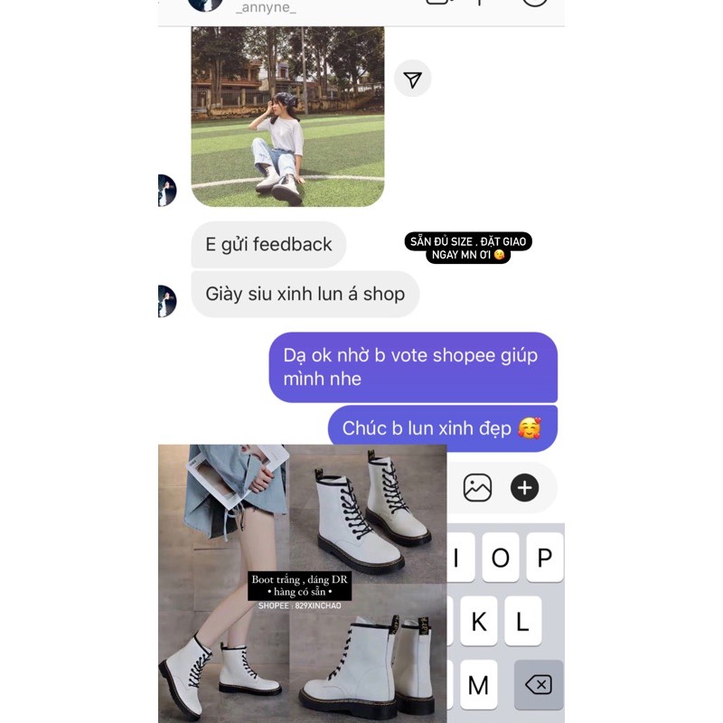 sẵn/ BOOT Trắng da siêu đỉnh. ĐẶT GIAO LUÔN / boot dr ♥︎ giày trắng dr 😘 DA CHUẨN XỊN LOẠI 1 không bong tróc | BigBuy360 - bigbuy360.vn