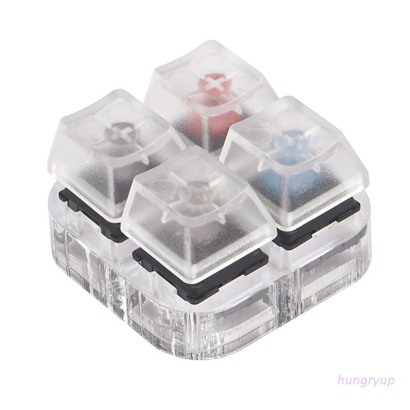 Móc Khóa Công Tắc Bàn Phím Cơ 4 Phím Có Đèn Nền Tương Thích Với Cherry MX