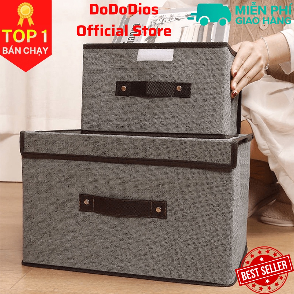 combo 2 hộp vải đựng đồ đa năng HQ3 - chính hãng DoDoDios - Màu Xám