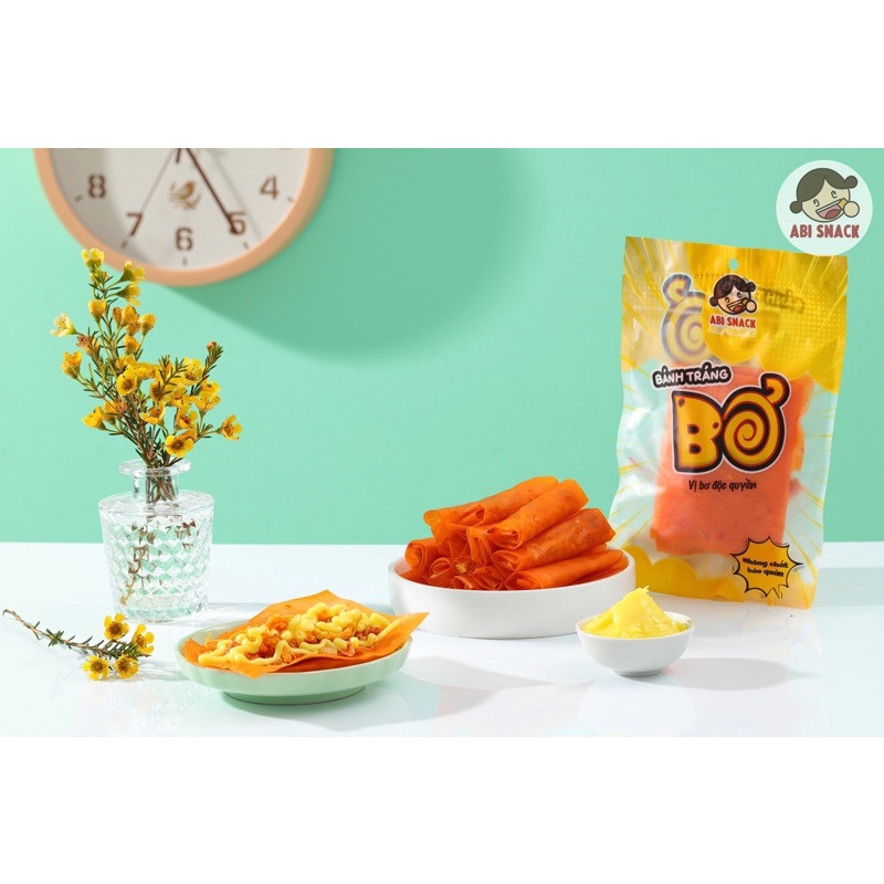 Bánh tráng bơ gà Abi full topping ruốc hành phi ăn vặt siêu ngon