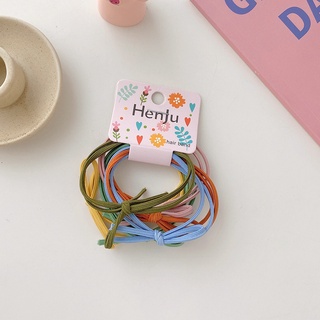 Set 6 Dây Thun Cột Tóc Co Giãn Nhiều Màu Sắc