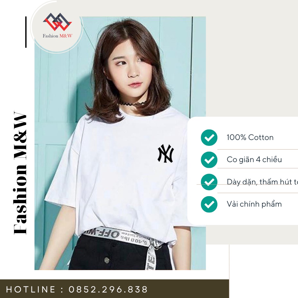 Áo Thun NY 100% COTTON, Áo phông rộng phong cách unisex cho cả nam và nữ .