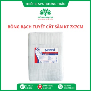 Bông bạch tuyết cắt sẵn, tẩy trang, cắt miếng, lau mặt kích thước 7x7