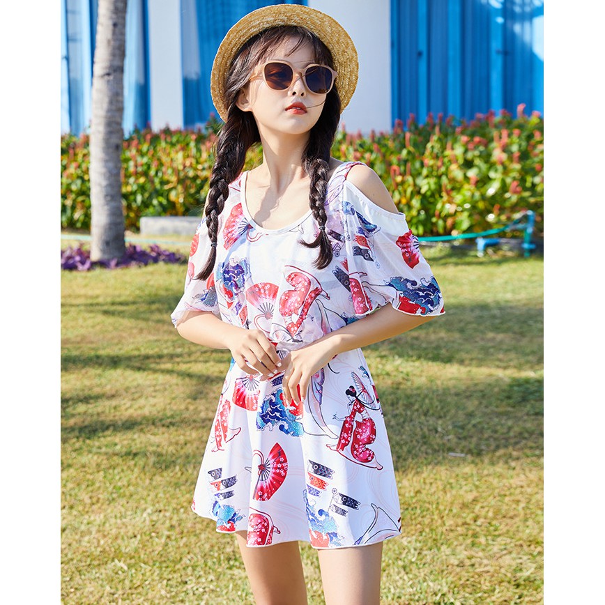 (Thun lạnh) Đồ Bơi Nữ Kín Đáo Dạng Váy Tay Bèo (B20)- HÀNG QUẢNG CHÂU | BigBuy360 - bigbuy360.vn