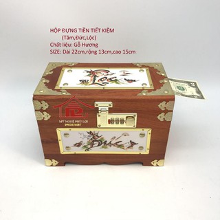 Hộp đựng tiền tiết kiệm chữ Tâm đức Lộc