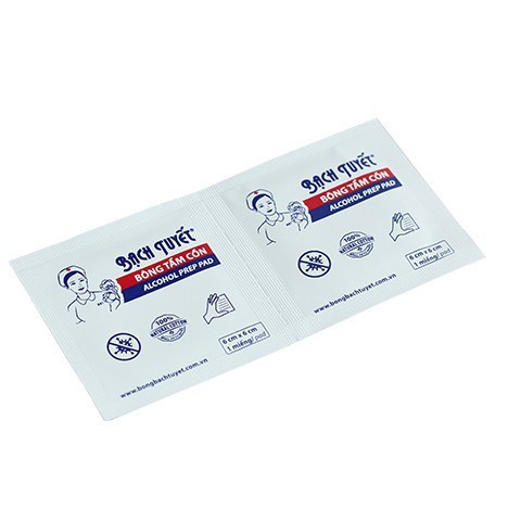 ✅ Gạc Tẩm Cồn- Bông Bạch Tuyết, (Cồn Miếng, Alcohol Pads) Hoặc Hiệu Thương Đương -VT0808 | Y Tế Vạn Thành