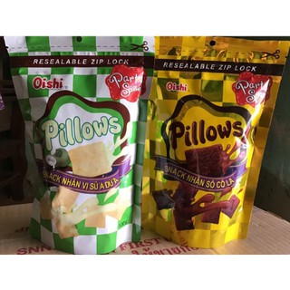 Bánh snack oishi nhân vị sữa dừa/socola pillows gói 100g