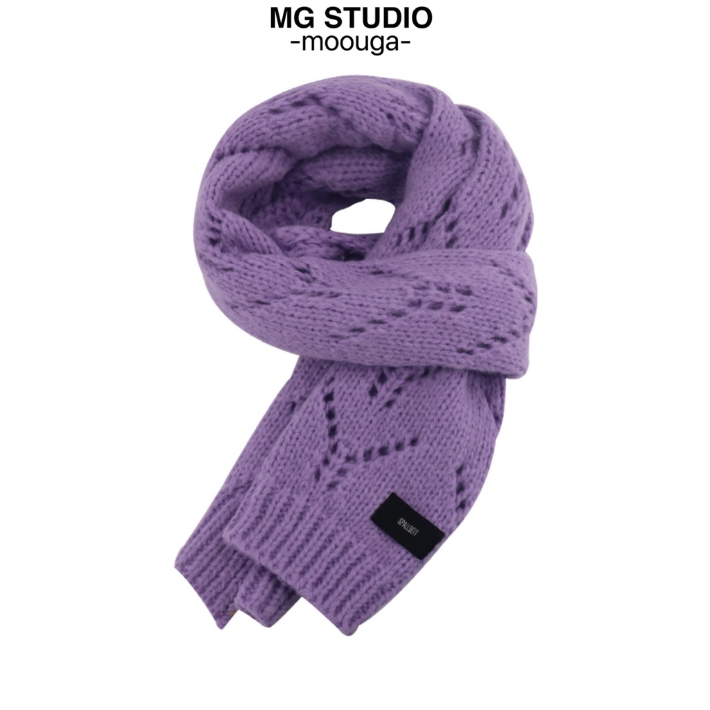 Khăn choàng vải mohair MG STUDIO bản rộng 6 màu xinh xắn tùy chọn