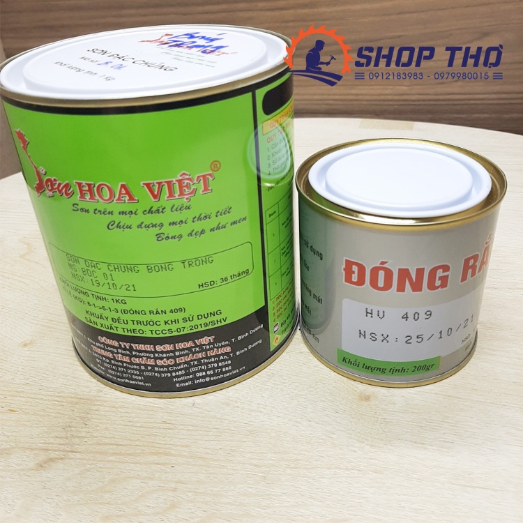 Sơn đặc chủng đen mờ, trắng bóng, bóng trong  Hoa Việt - SDC 06,  SDC03, BDC01