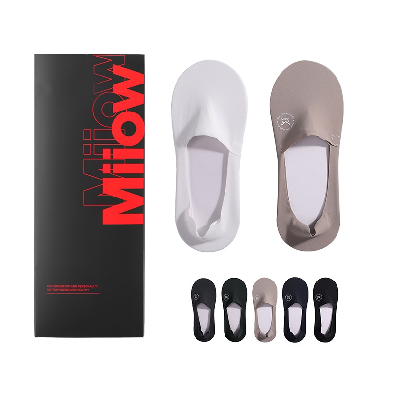 Set 5 Đôi Vớ Cotton Cổ Thuyền Chống Trượt Đơn Giản MR1521 Cho Nam