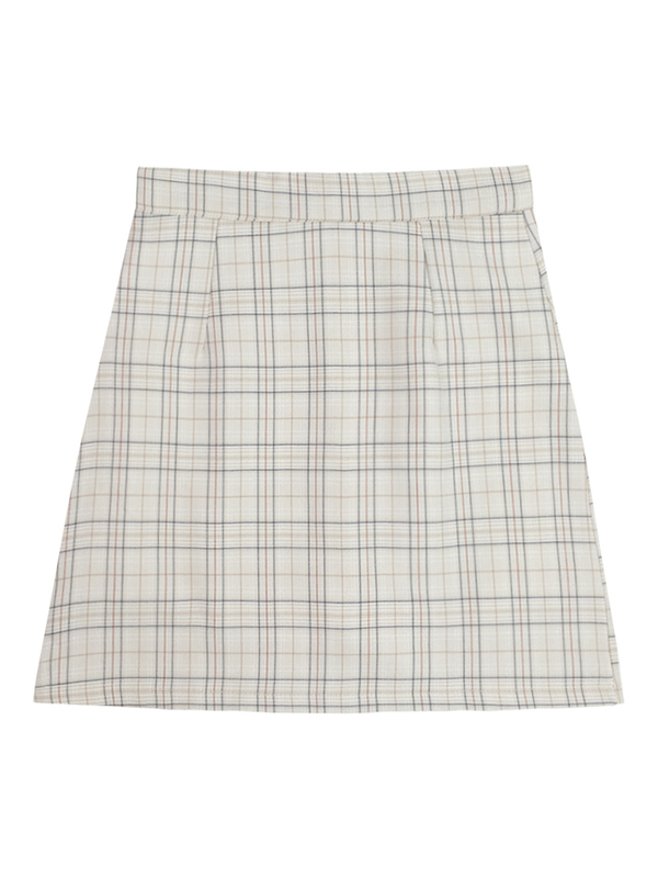 Chân váy chữ A cạp cao 2021, Chân váy ngắn uzzlang caro công sở màu trắng hồng sang chảnh thời trang Hàn Quốc du lịch | BigBuy360 - bigbuy360.vn