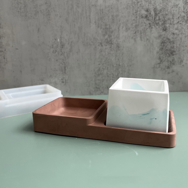 Khuôn Làm Đế Lót Ly Bằng Nhựa Resin Hình Vuông DIY