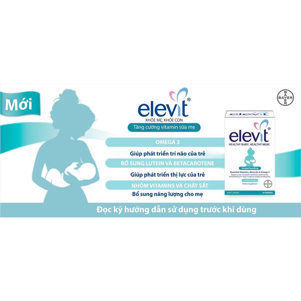 Vitamin tổng hợp elevit sau sinh và cho con bú breastfeeding của úc 60 - ảnh sản phẩm 3