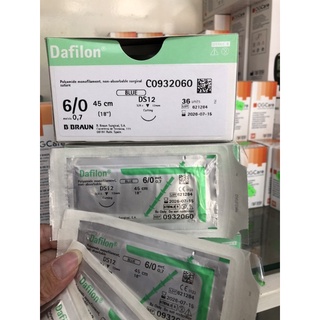 [HỘP 36 TÉP 6/0] Chỉ phẫu thuật không tiêu không tan DAFILON,chỉ nylon, chỉ phẫu thuật thẩm mỹ nhấn mí Dafilon 6/0 Braun