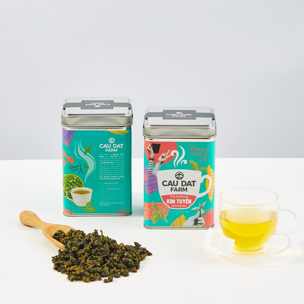 Cầu Đất Farm - Trà oolong kim tuyên hộp 200gr | BigBuy360 - bigbuy360.vn