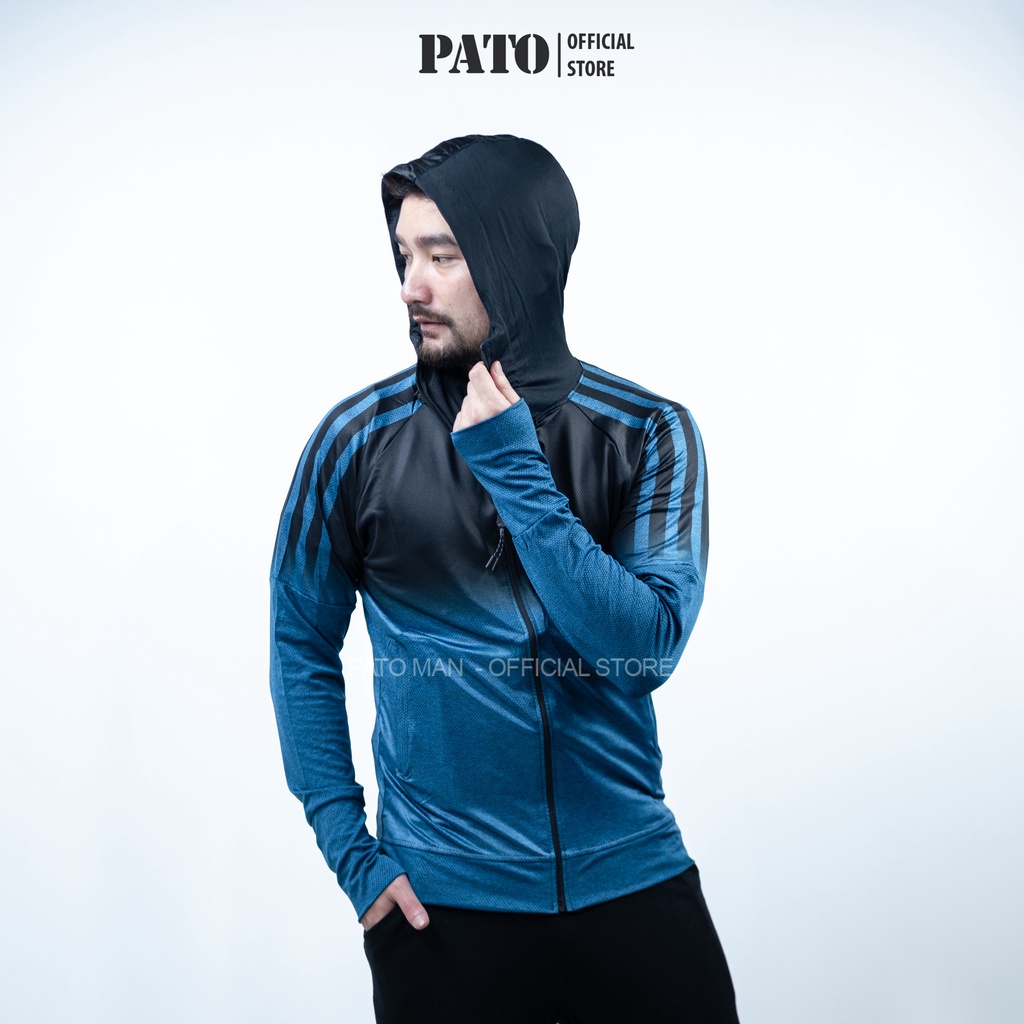 Áo chống nắng nam nữ PATO áo khoác nắng loang 3 sọc viền tay chất hạt xoàn cao cấp