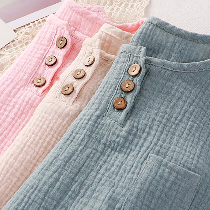 Bộ Áo Liền Quần Không Tay Phong Cách Muslin Thời Trang Xuân Hè Cho Bé Sơ Sinh