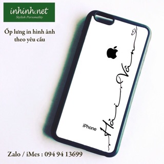 Ốp lưng iPhone Silicon/Nhôm- in tên/ chữ ký theo yêu cầu