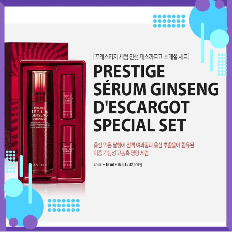 Bộ Dưỡng Da Ốc Sên Hồng Sâm It's skin PRESTIGE Ginseng D'escargot Special SET