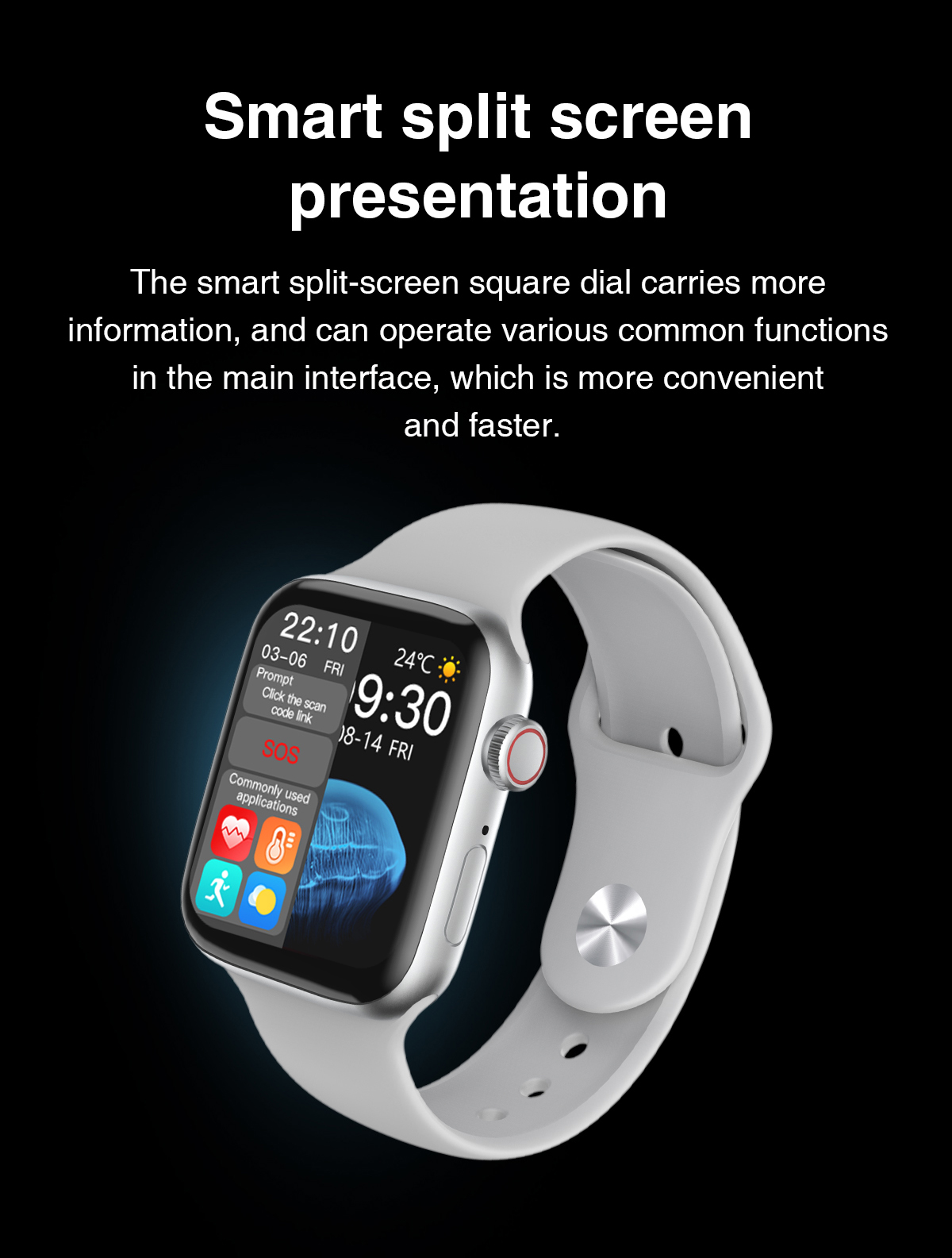 Đồng hồ thông minh Hw22 Pro Max Smart watch IWO 1,75 inch chống nước IP67, hỗ trợ cuộc gọi Bluetooth, hình nền tùy chỉnh Health Monitor