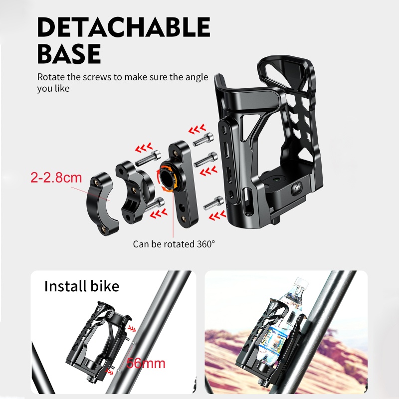 Giá Đỡ Bình Nước Trọng Lượng Nhẹ Cho Xe Đạp Đường Kính 2-2.8cm CR2032