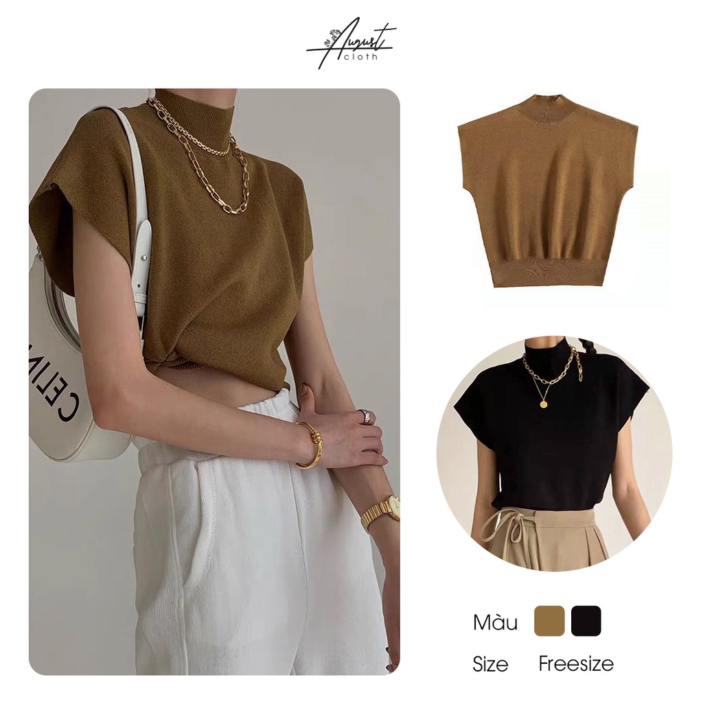 Áo len/ dệt kim cổ lọ phong cách Hàn Quốc