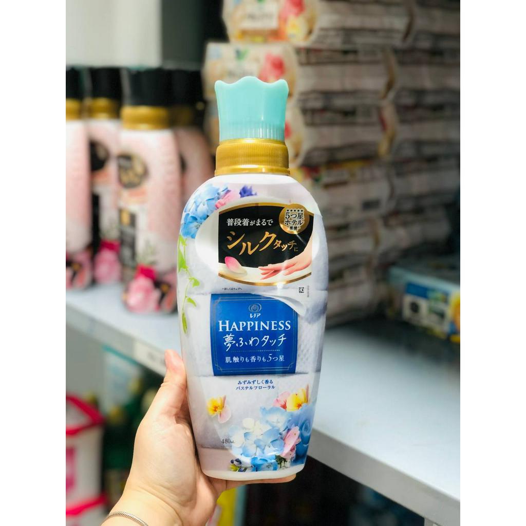 Nước xả vải hương nước hoa - làm mềm Hapiness Nhật Bản 480ml