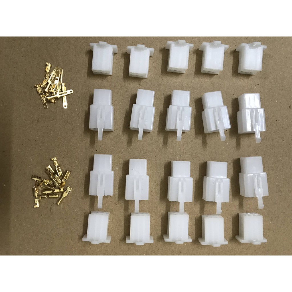 Đầu cos xe máy-Giắc nhựa 6P + ghim đực cái 2.8mm