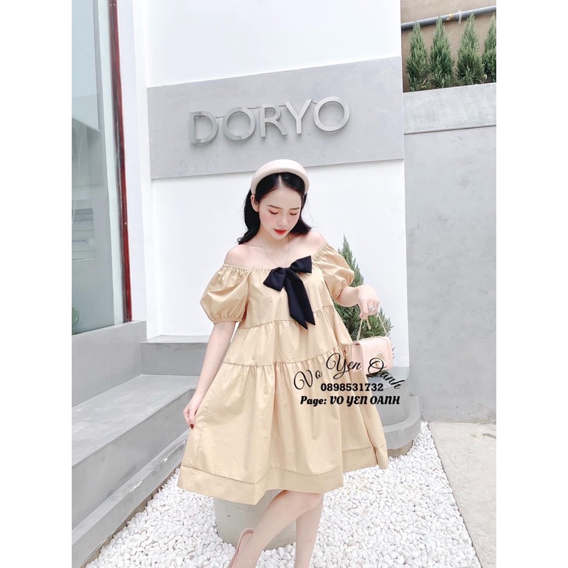 [Siêu Hot] Váy Thô Babydoll Nơ Ngực Tay Phồng 3 Màu, Đầm Nữ Thô Dáng Xoè Siêu Xinh Có Ảnh Thật Kèm Video | BigBuy360 - bigbuy360.vn
