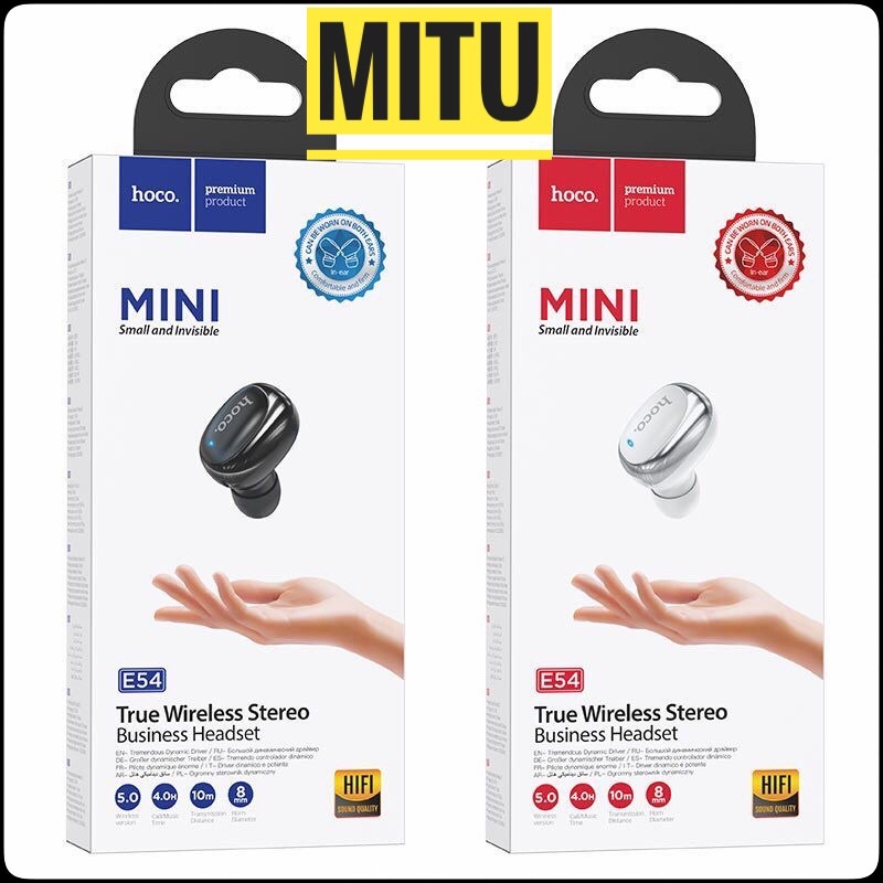 Tai nghe Bluetooth Hoco E54 MIA có micro, âm thanh cực hay và rõ, pin dùng hơn 4h - CHÍNH HÃNG
