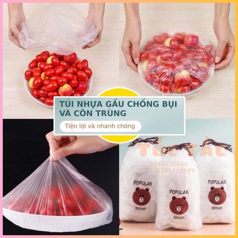 Túi Màng bọc thực phẩm PE có chun co giãn bảo quản thực phẩm an toàn có thể tái sử dụng !!!