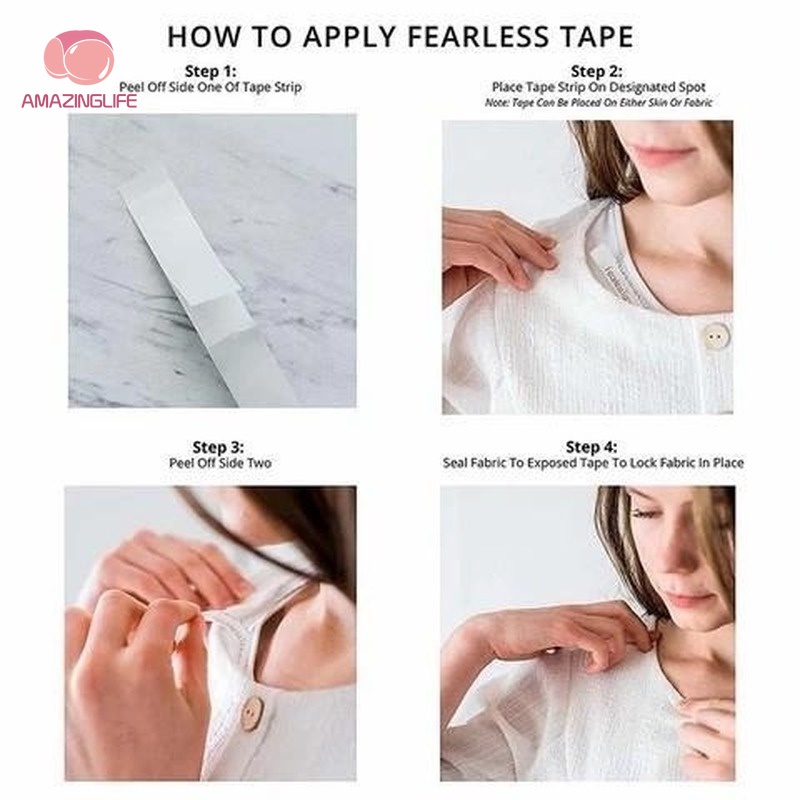 Set 36 Miếng Dán Hai Mặt Cố Định Đường Viền Áo Ngực Chống Chói / Quần Lót Dùng Một Lần