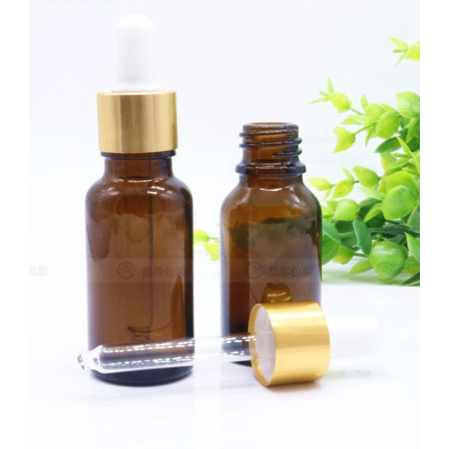 {Sỉ từ 3,5k} Chai lọ đựng tinh dầu 10ml, tinh chất nắp bóp nhôm vàng