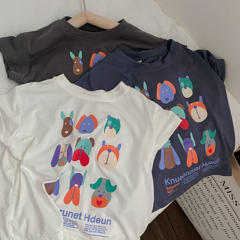 Áo Thun 100% cotton Tay Ngắn Thoải Mái Thời Trang Mùa Hè Cho Bé Gái