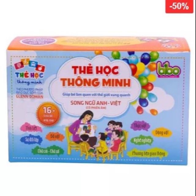 Bộ thẻ học thông minh 16 chủ đề 416 thẻ