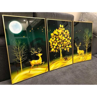 Tranh phủ Gương treo tường tranh pha lê giá xưởng