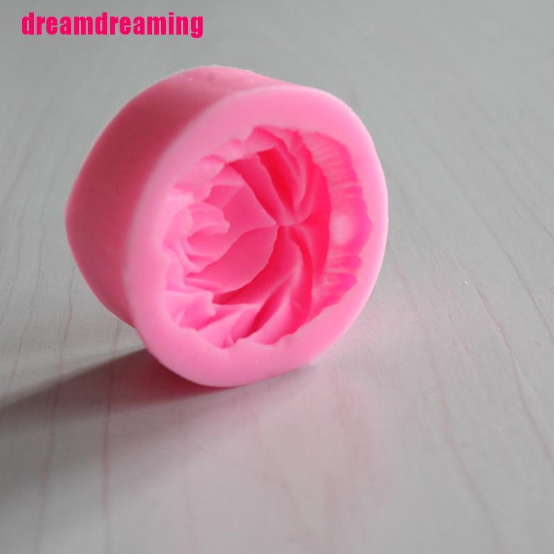 Khuôn Làm Bánh Chất Liệu Silicone Hình Hoa Hồng 3D Dễ Thương