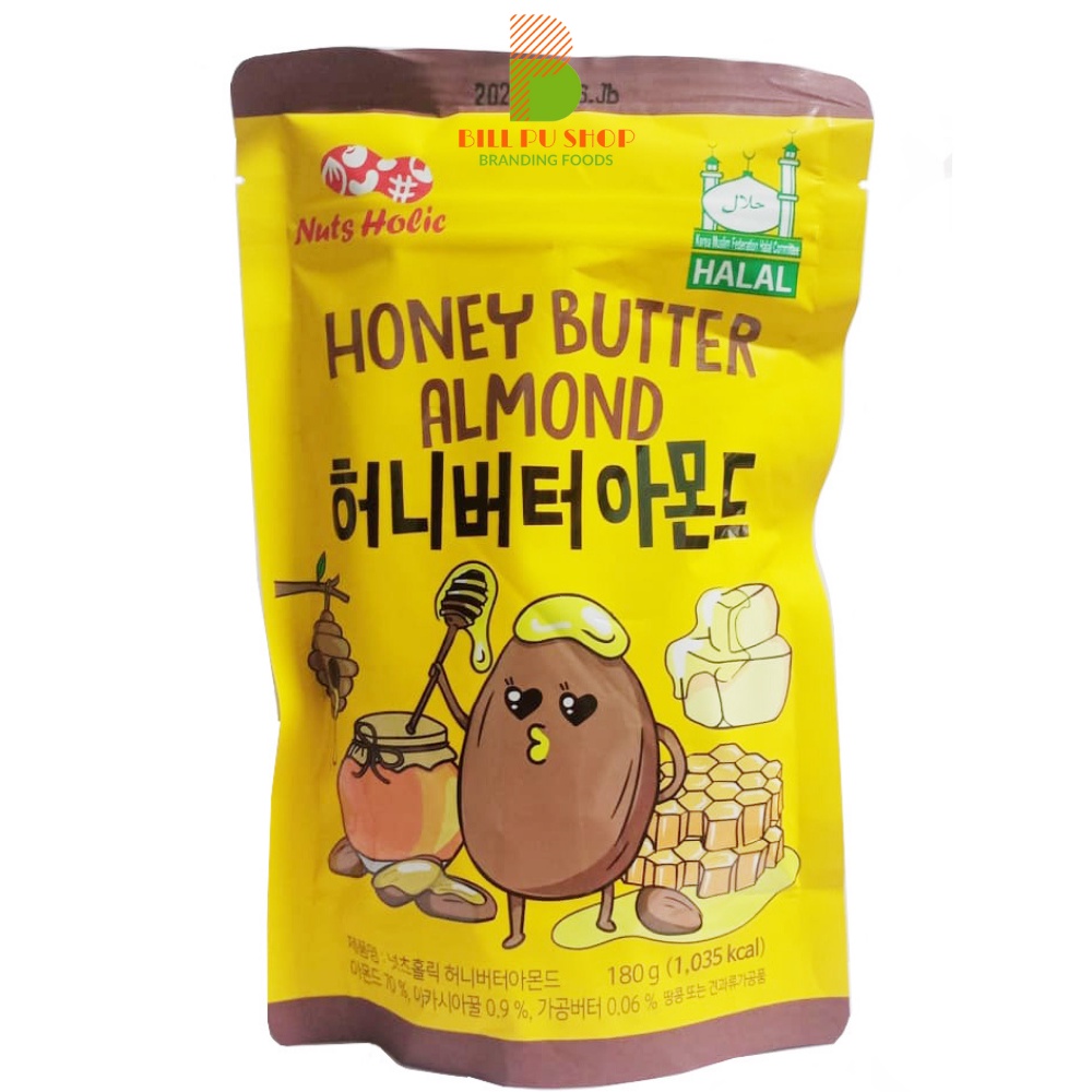 Hạnh Nhân Tẩm Bơ Mật Ong Nuts Holic Halal 180g - Hàn Quốc