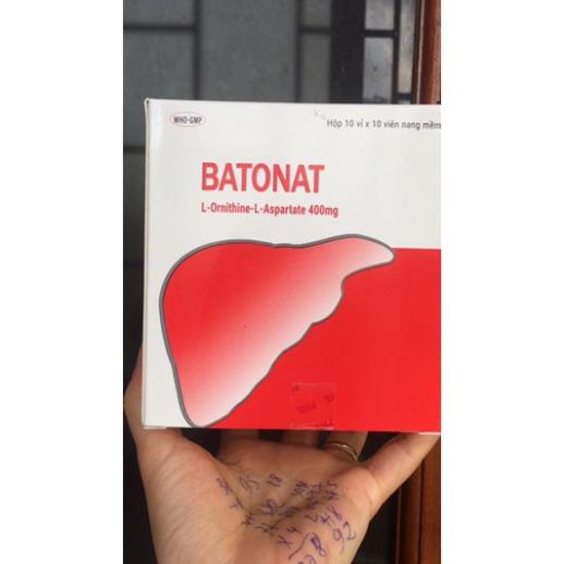 Bổ gan Batonat hộp 100 viên ⚡chính hãng⚡L-Ornithine-L-Aspartate 400mg