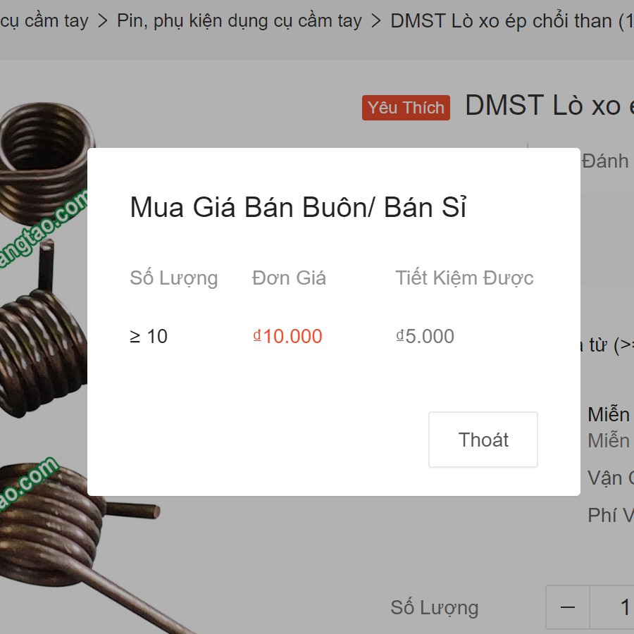 DMST Lò xo ép chổi than cho máy khoan máy bắn vít