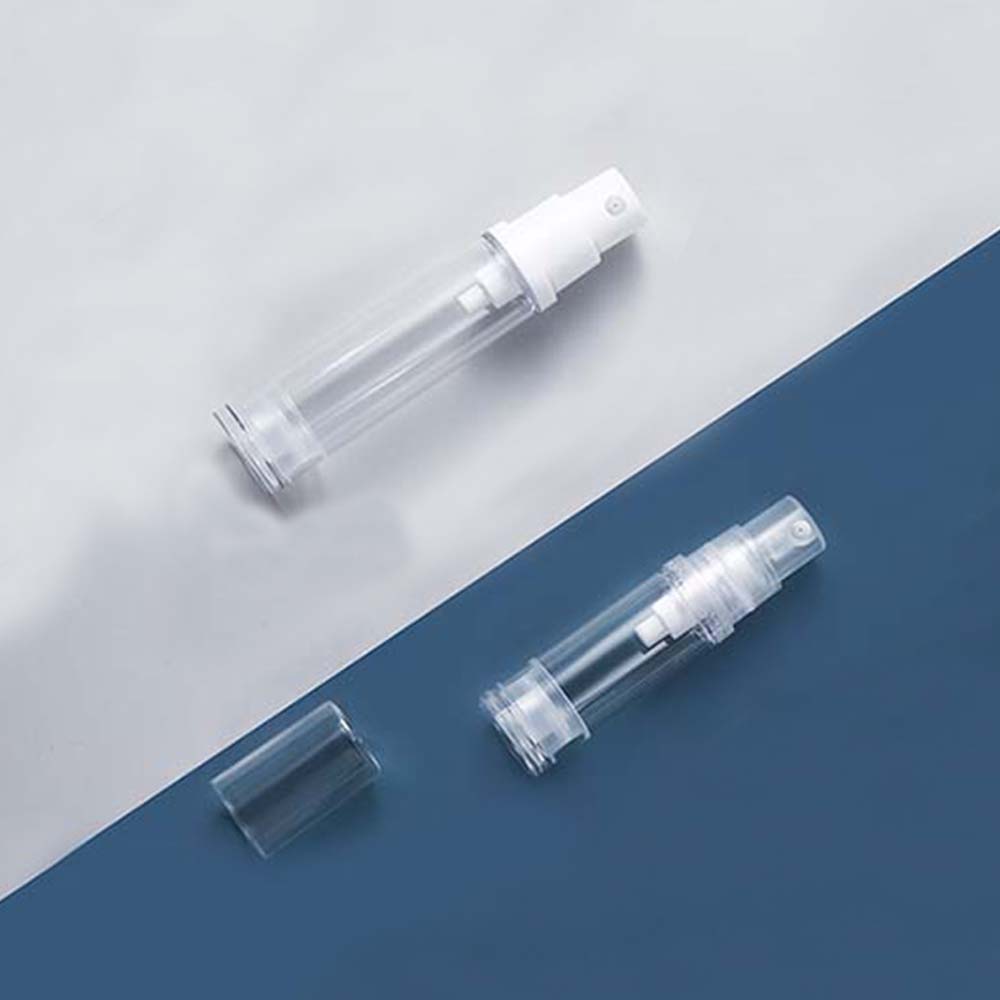 5ml 10ml 15ml Chai mỹ phẩm nhựa có thể bơm lại Chai nhũ tương Xịt trong suốt Máy bơm không khí trong suốt Hộp đựng chân không