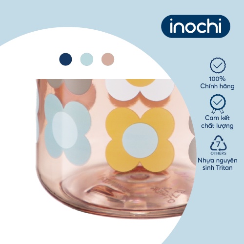 Bình nước Inochi - Kita Fami 500ml màu Xanh chàm