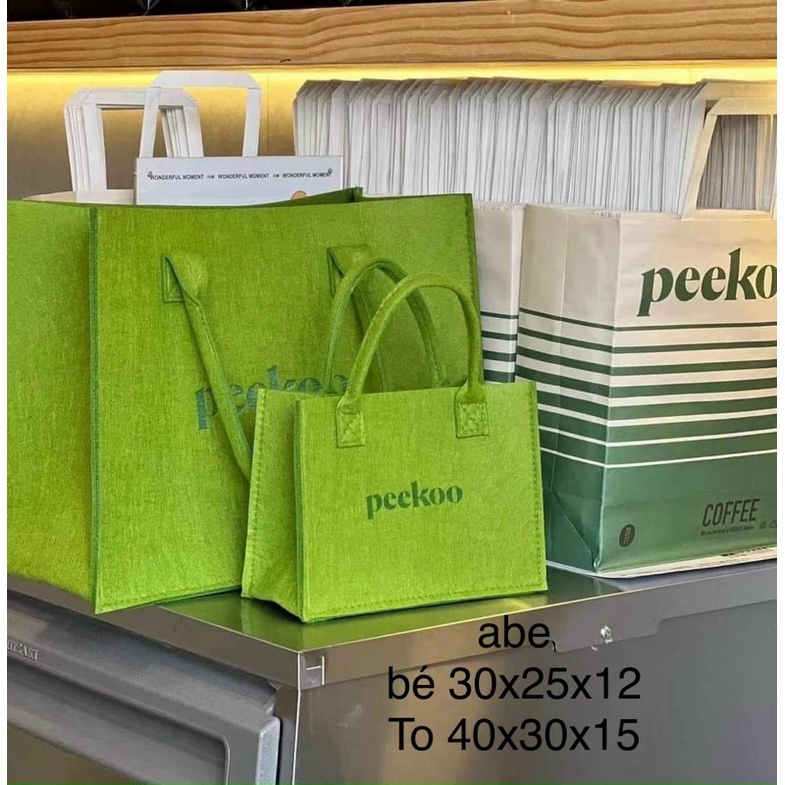 Túi Peekoo siêu đẹp siêu to đi du lịch đi biển túi để đựng cơm hoặc đựng bỉm sữa đều được nha!