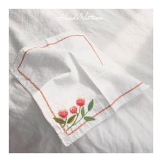 Khăn tay - khăn mùi xoa móc và thêu tay handmade theo yêu cầu
