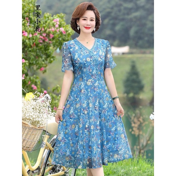 Đầm trung niên nữ dự tiệc, đầm U50 trung niên