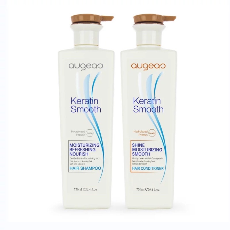 Dầu gội + Xả Augeas colagen keratin chính hãng 750ml x2 chai