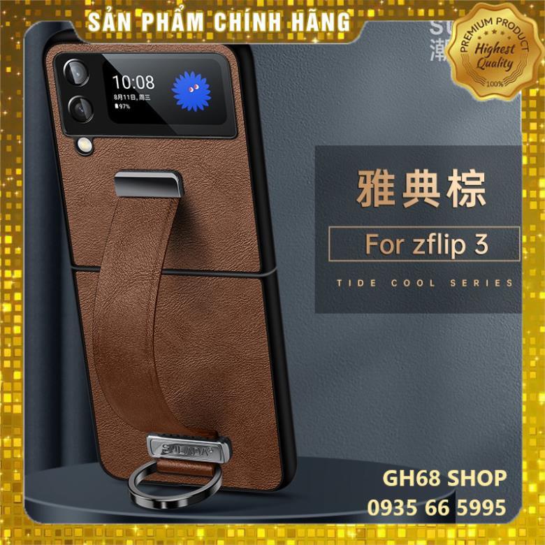 Ốp Lưng Kèm Đai Da Bò cho SamSung Galaxy Z Fold 3 / Z Fold 2 / Z Flip 3 - Chính Hãng SULADA