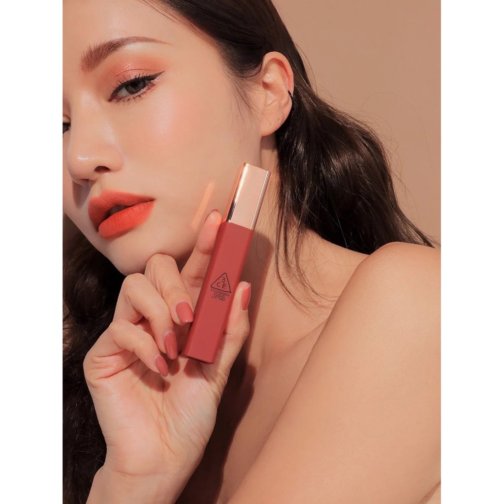 Son 3CE Kem Cloud Lip Tint Màu Peach Tease cam san hô